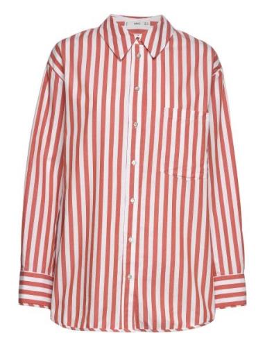 Striped Cotton Shirt Mango Patterned