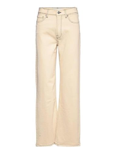 Brown Straight Jeans Natural Color Tomorrow Yellow