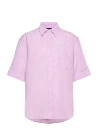 Rel Ss Linen Chambray Shirt GANT Purple
