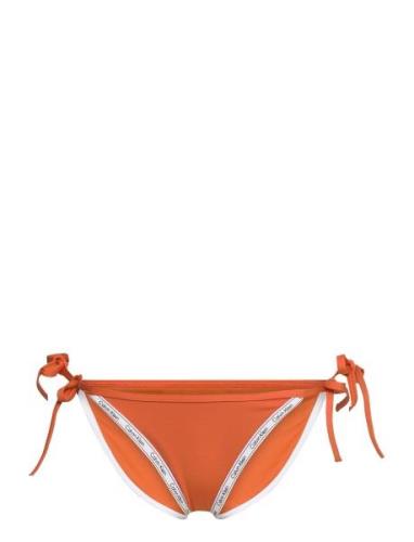 String Side Tie Bikini Calvin Klein Orange