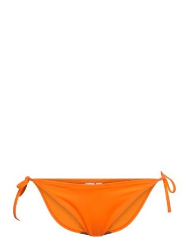 String Side Tie Cheeky Bikini Calvin Klein Orange