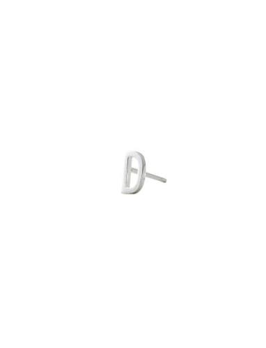 Earring Studs Archetypes, Silver, A-Z Design Letters Silver