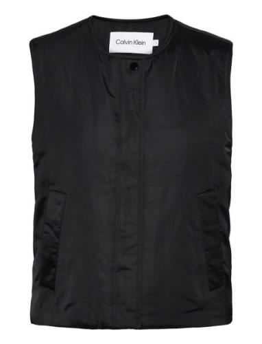 Minimal Padded Satin Vest Calvin Klein Black