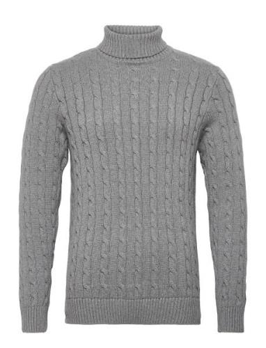 Slhryan Structure Roll Neck W Selected Homme Grey
