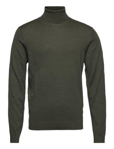 Slhtown Merino Coolmax Knit Roll B Selected Homme Green