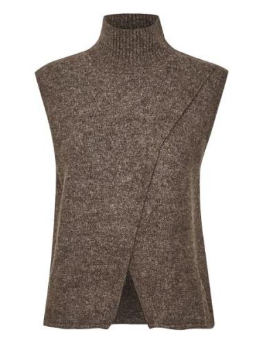 Kataris Knit Vest Kaffe Brown