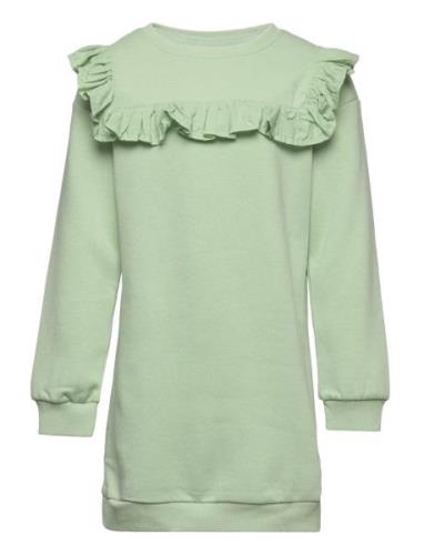 Kogofelia L/S Frill Dress Bo Swt Kids Only Green