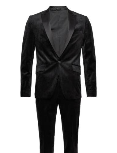 Velvet Tuxedo Suit Lindbergh Black