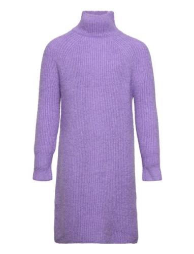 Cbsanne Ls Knit Dress Costbart Purple