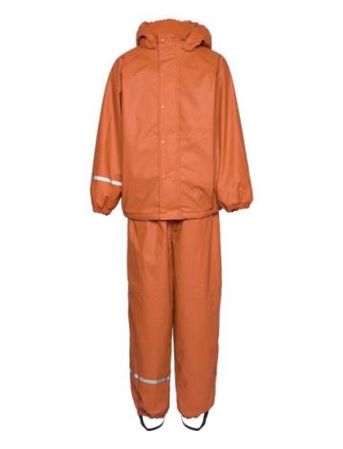 Rainwear Set -Solid, W.fleece CeLaVi Orange