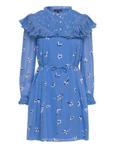 Bhelle Crepe Pleat Pan Dress French Connection Blue