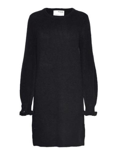 Slfsia Juma Ls Knit O-Neck Dress B Selected Femme Black
