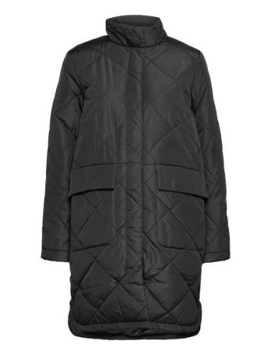 Slfnaddy Quilted Coat Selected Femme Black