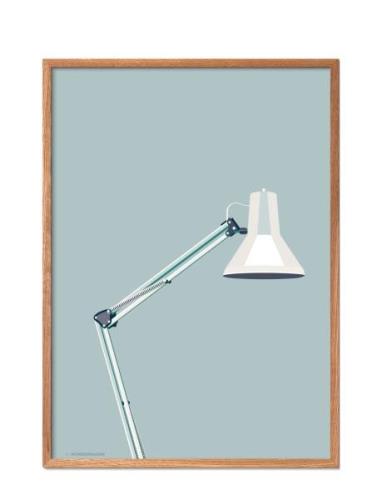 Architect Lamp Poster & Frame Patterned