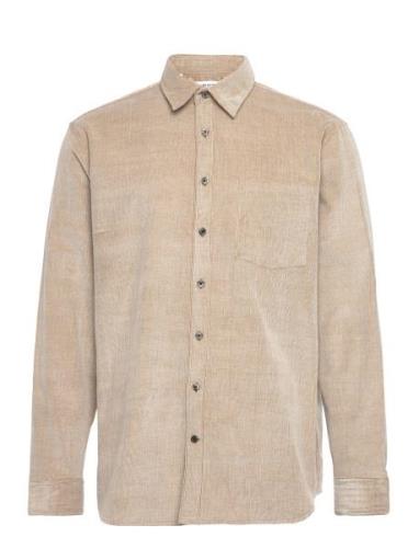 Slhregbenjamin Cord Shirt Ls W Selected Homme Beige