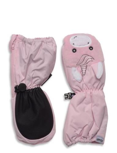 Sherpa Anim Inf Mitt Kombi Pink