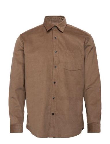 Slhregbenjamin Cord Shirt Ls W Selected Homme Brown