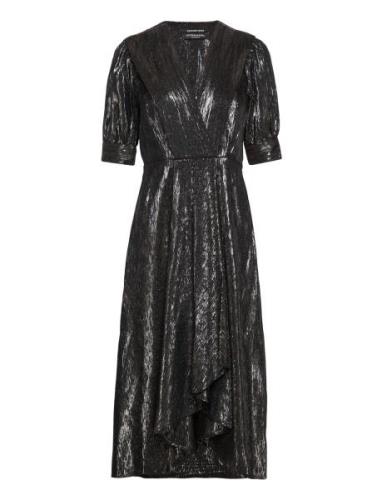 Silver Long Sleeved Dress With Pleat Detail Scotch & Soda Silver