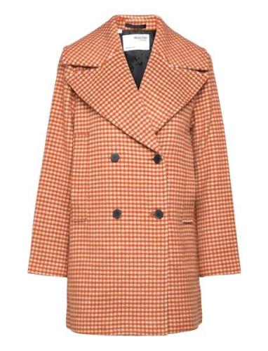 Slfjenna Wool Coat B Selected Femme Orange
