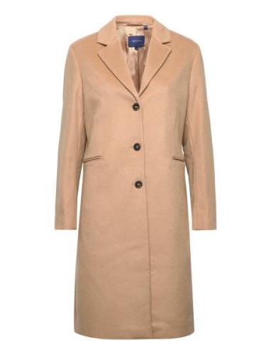 Wool Blend Tailored Coat GANT Beige