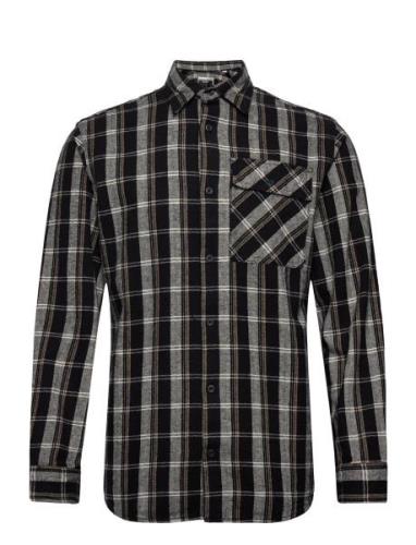 Jcodesert Herringb Check Shirt Ls Ln Jack & J S Black