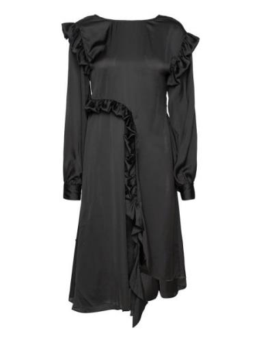 Light Satin Draped Dress REMAIN Birger Christensen Black