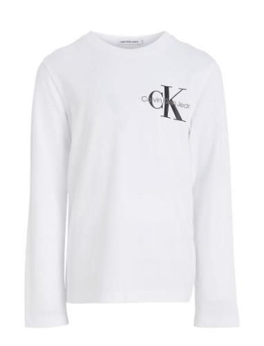 Chest Monogram Ls Top Calvin Klein White