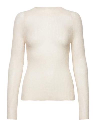 Alpaca Rib Mock-Nk Sweater Calvin Klein Cream