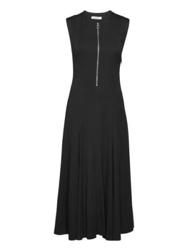 Long Midi Length Zipped Dress IVY OAK Black