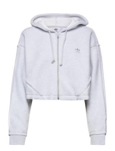 Crop Full-Zip Loungewear Hoodie Adidas Originals Grey