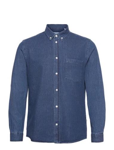 Andrew Classic Denim Shirt Wood Wood Navy