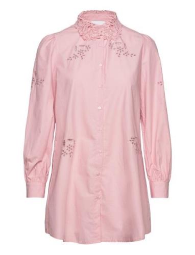 Lucille Long Shirt Cotton Noella Pink