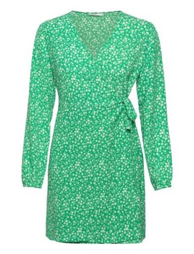 Onlnova Lux L/S Tia Wrap Dress Aop Ptm ONLY Green