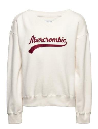Kids Girls Sweatshirts Abercrombie & Fitch Cream