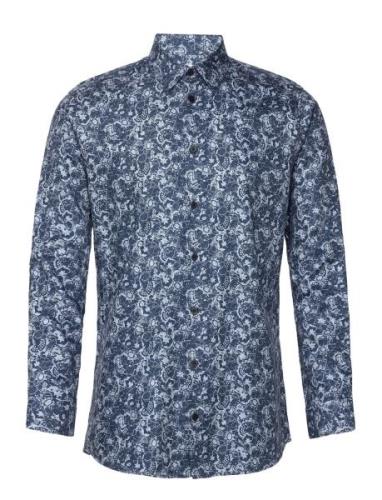 Slhslim-Ethan Shirt Ls Aop Noos Selected Homme Blue