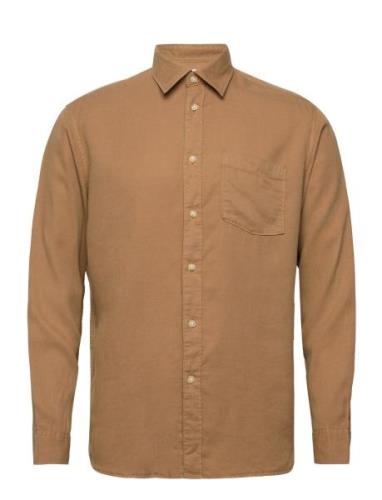 Slhregpastel-Linen Shirt Ls W Selected Homme Brown