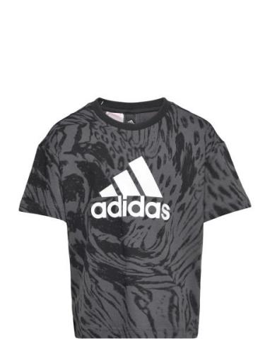 Future Icons Hybrid Animal Print Cotton Regular T-Shirt Adidas Sportsw...