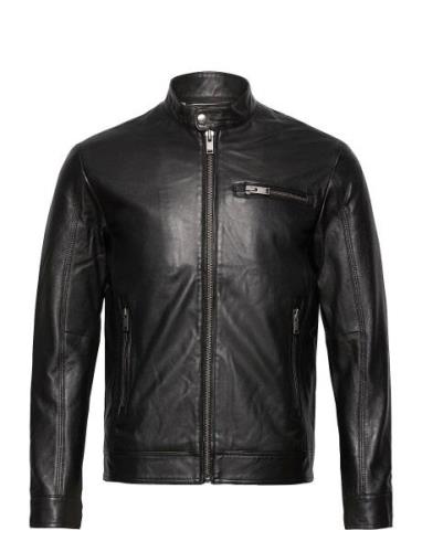 Slhiconic Classic Leather Jkt W Selected Homme Black