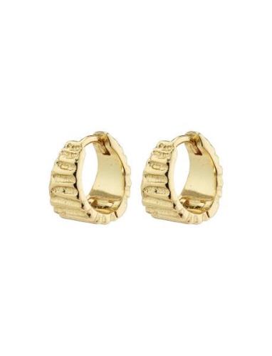 Jemma Huggie Hoop Earrings Gold-Plated Pilgrim Gold