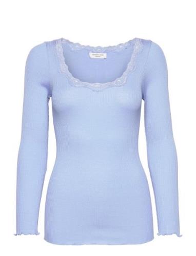 Silk T-Shirt W/ Lace Rosemunde Blue