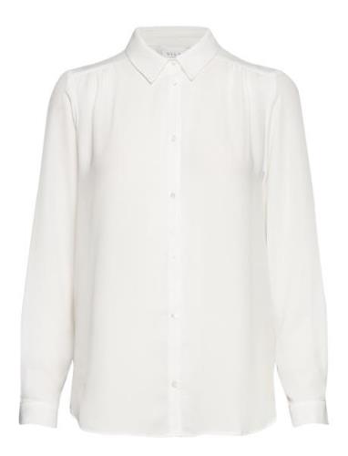 Vilucy Button L/S Shirt - Noos Vila White