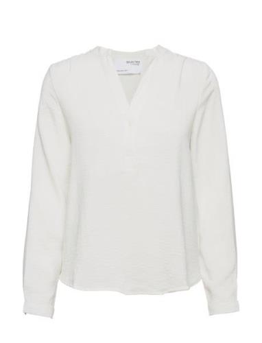 Slfmivia Ls Top B Noos Selected Femme White
