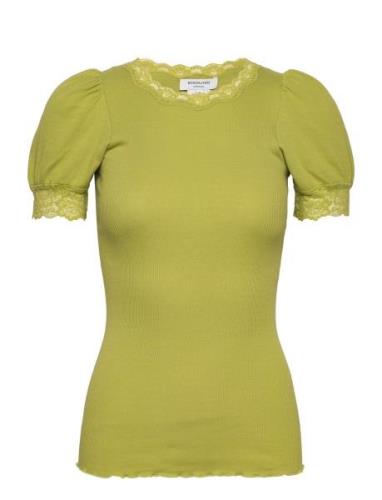 Organic T-Shirt W/ Lace Rosemunde Green