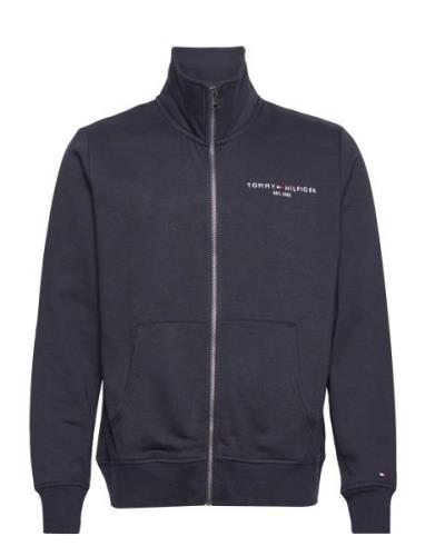 Tommy Logo Zip Thru Stand Collar Tommy Hilfiger Navy