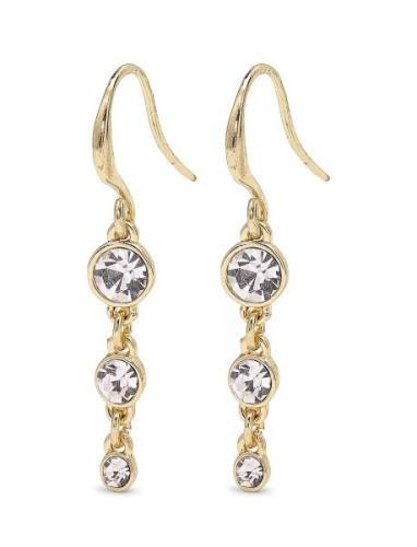 Lucia Recycled Crystal Earrings Pilgrim Gold