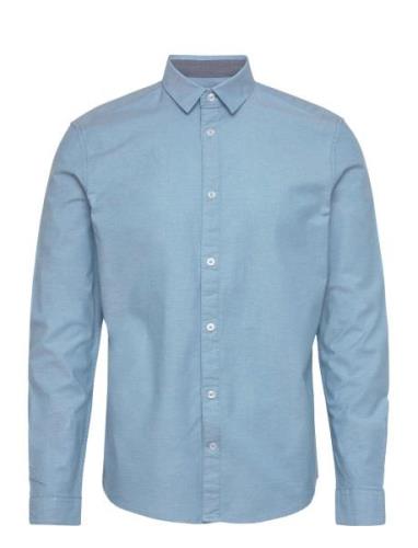 Fitted Stretch Oxford Shirt Tom Tailor Blue