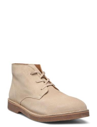Slhriga New Suede Chukka Boot B Selected Homme Beige