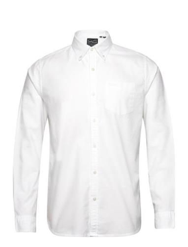Cotton L/S Oxford Shirt Superdry White