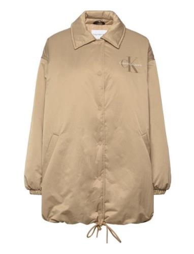 Over D Padded Coach Jacket Calvin Klein Jeans Beige