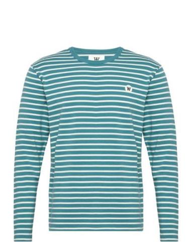 Mel Stripe Long Sleeve Gots Double A By Wood Wood Blue